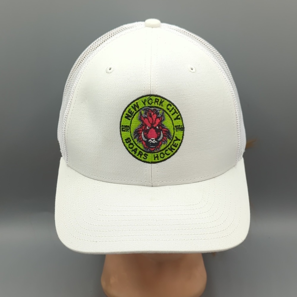 New York City Boars Hockey Hat Cap White Snapback Richardson 112 Adjustable New